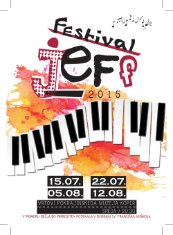 Brošura Festivala JEFF 2015