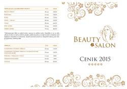 Cenik – Beauty Salon