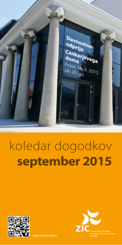 september 2015 koledar dogodkov