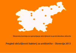 Bakterijska občutljivost v Sloveniji 2013