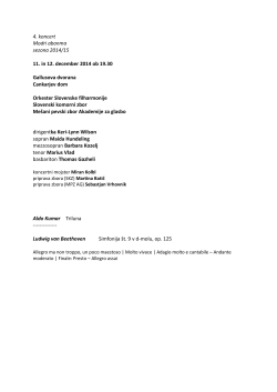 4. koncert Modri abonma sezona 2014/15 11. in 12. december 2014