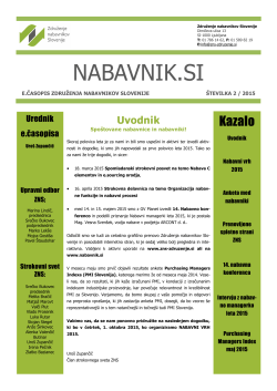 Nabavnik.SI Številka 2-2015 - Združenje nabavnikov Slovenije
