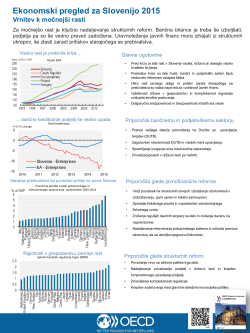 Ekonomski pregled za Slovenijo 2015