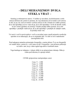 - DELI MEHANIZMOV DVIGA STEKLA VRAT –