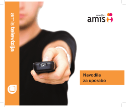 Navodila za uporabo AmisTV 2.0 - digitalni sprejemnik