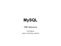 Delavnica MySQL