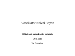 Klasifikator Naivni Bayes
