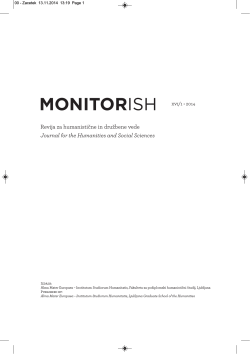 Vsebina Monitor 2014 - Alma Mater Europaea – Institutum