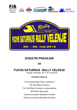 Pravilnik (SLO verzija)  - Rally Velenje