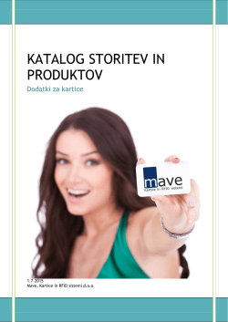 KATALOG STORITEV IN PRODUKTOV