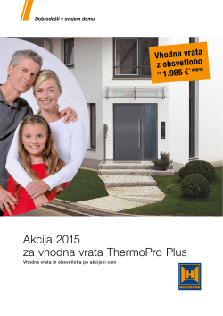 Akcija vhodnih vrat ThermoPro Plus 2015