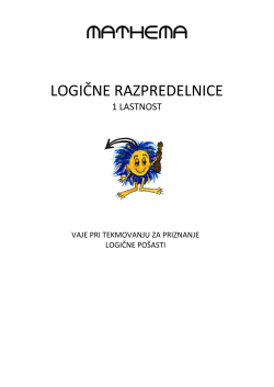 LOGIČNE RAZPREDELNICE
