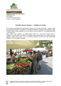 Ponudba zelenjave čez leto