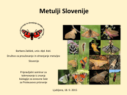 Metulji Slovenije #1 - Prirodoslovno društvo Slovenije