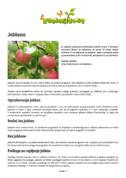 Jablana - Zeleni svet