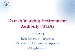 Danish Working Environment Authority (WEA)