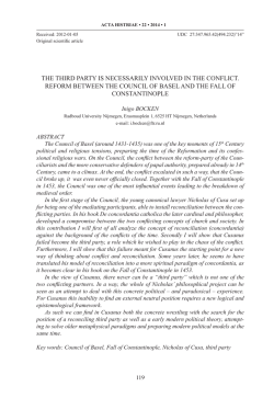 the third party is necessarily involved in the conflict. reform between