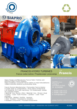 SIAPRO Francis Hydro Turbines Leaflet A4_ang_srb