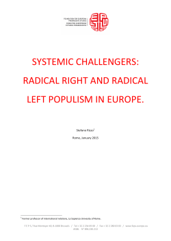 systemic challengers - Foundation for European Progressive Studies