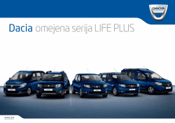 Dacia omejena serija LIFE PLUS