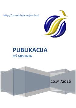 Šolska publikacija 2015/2016 - OŠ Mislinja