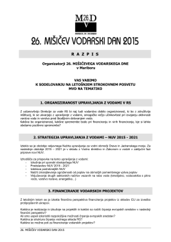 Razpis MVD 2015 - Vodnogospodarski biro Maribor