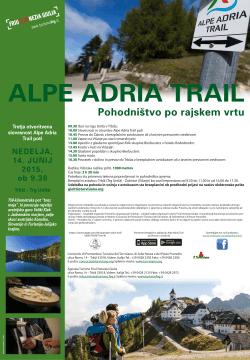 NEDELJA, 14. JUNIJ 2015, ob 9.30 - Alpe-Adria