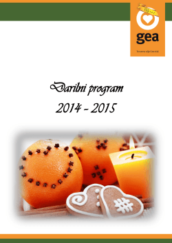 Darilni program 2014 – 2015
