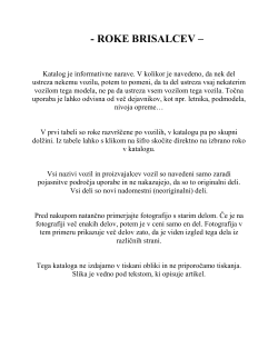 - ROKE BRISALCEV –