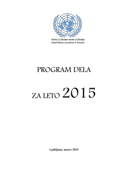 2015 - PROGRAM DELA - Drustvo za ZN za Slovenijo