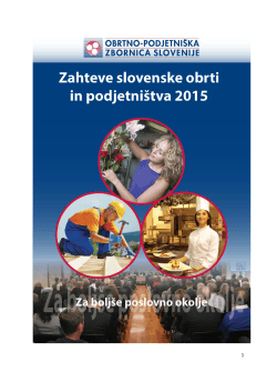 Zahteve slovenske obrti in podjetništva 2015