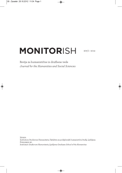 Vsebina Monitor 2012 - Alma Mater Europaea – Institutum