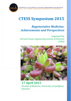 CTESS Symposium 2015 Regenerative Medicine