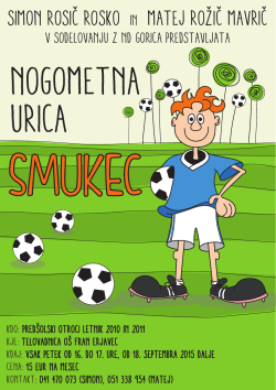 Nogometne urice - Vrtec Nova Gorica