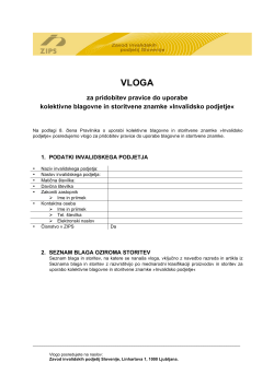 Invalidsko podjetje - Zavod invalidskih podjetij Slovenije
