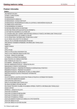 katalog naslovov – informatika 2015