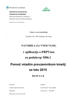 Verzija 1 - Agencija Republike Slovenije za kmetijske trge in razvoj