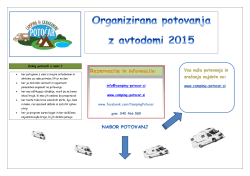 Organizirana potovanja z avtodomi v letu 2015