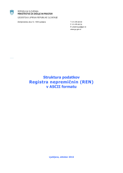 Struktura podatkov Registra nepremičnin (REN) - E