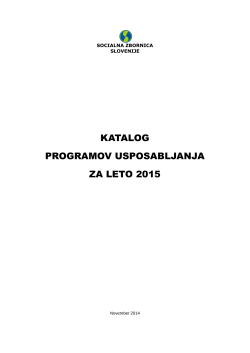 katalog programov usposabljanja za leto 2015