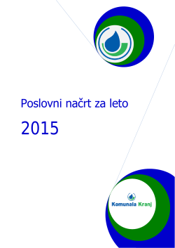Poslovni načrt za leto 2015
