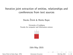 Iterative joint extraction of entities, relationships
