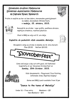 “Slovtoberfest” - Slovenian Association Melbourne