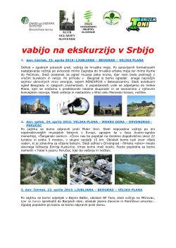 vabilo srbija 2 - Turistična zveza Slovenije