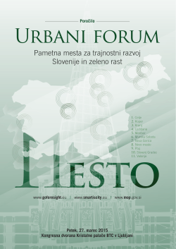 Urbani forum - GoForeSight Institut