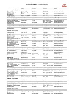 Seznam izbranih enot GENERALI d.d. in ekskluzivnih agencij.