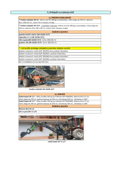 7.) Priključki za traktorje AGT a.) PREDNJI