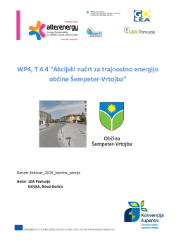 WP4, T 4.4 “Akcijski načrt za trajnostno energijo občine Šempeter