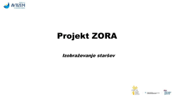 PDF datoteka 0,6Mb - Projekt Zora - Inštitut za avtizem in sorodne