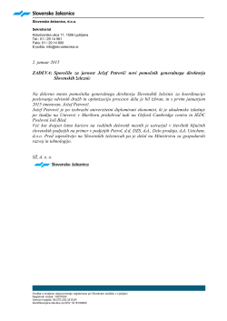 Sporočilo za javnost Jožef Petrovič novi pomočnik generalnega